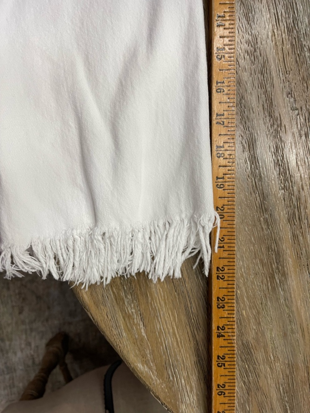 Pilcro and the Letterpress Anthropologie Hyphen White Fringe-Hem Jeans Sz 30 - Picture 14 of 14